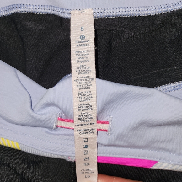 Lululemon black and pink leggings - Picture 8 of 9